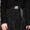 Зимнее пальто с юбкой из фактурной ткани с длинным ворсом