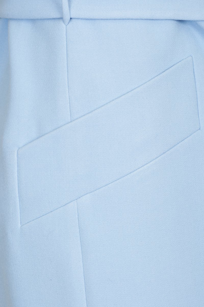 Пальто кардиган нежно-голубого цвета длины миди