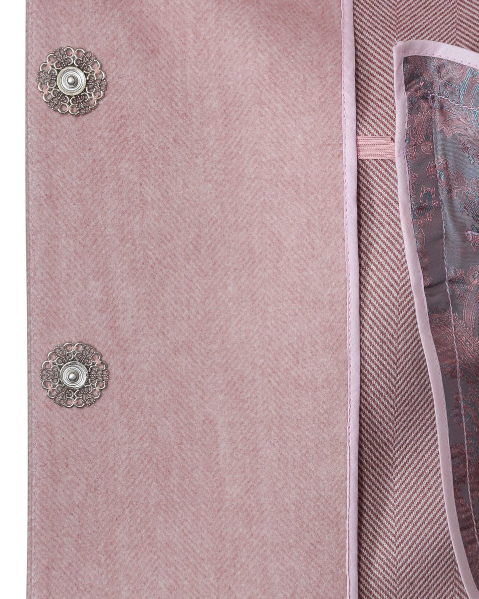 Пальто-кардиган розового цвета с узором "елочка"