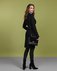 Пальто черного цвета с удлиненными лацканами и юбкой-тюльпан www.EkaterinaSmolina.ru