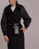 Зимнее пальто с объемными рукавами и кожаной поясной сумкой www.EkaterinaSmolina.ru