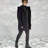Мужское пальто прямого силуэта черного цвета