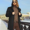 Мужское пальто прямого силуэта черного цвета