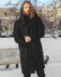 Мужское пальто с трикотажным капюшоном черного цвета www.EkaterinaSmolina.ru