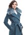 Пальто с английским воротником, лазурного цвета www.EkaterinaSmolina.ru