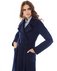 Пальто прямого кроя, темно-синего цвета www.EkaterinaSmolina.ru