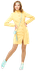 Пальто прямого силуэта с декоративной косой на спинке, желтое www.EkaterinaSmolina.ru