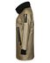 Пальто прямого силуэта золотистого цвета с объемным трикотажным воротником www.EkaterinaSmolina.ru