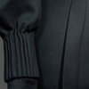 Пальто с необычным рукавом и декоративными манжетами, черного цвета.