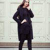 Пальто с отстегивающимся капюшоном, цвет черный