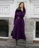 Пальто фиолетового цвета с юбкой плиссе www.EkaterinaSmolina.ru