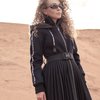 Зимнее пальто с юбкой-плиссе и лампасами