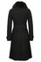 Пальто черного цвета с расклешенной юбкой-плиссе www.EkaterinaSmolina.ru