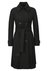 Пальто черного цвета с расклешенной юбкой-плиссе www.EkaterinaSmolina.ru