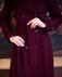 Пальто цвета красной сливы с юбкой плиссе и рукавом реглан www.EkaterinaSmolina.ru