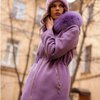 Парка сиреневого цвета с капюшоном
