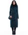 Удлиненное пальто изумрудного цвета с помпонами www.EkaterinaSmolina.ru
