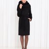 Пальто с плиссированным съемным шарфом
