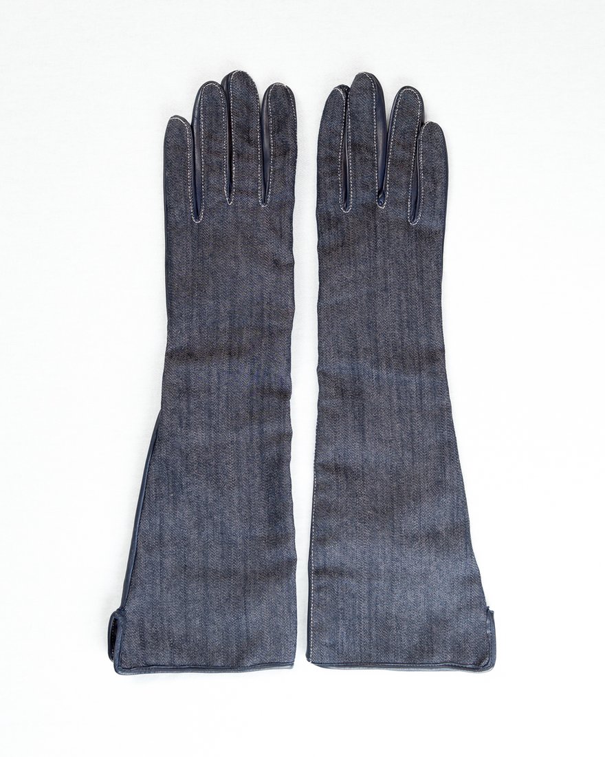 Перчатки с джинсовой вставкой www.EkaterinaSmolina.ru