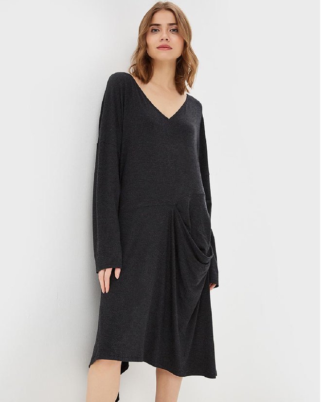 Платье графитового цвета "Asymmetric"