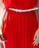 Платье с юбкой-гофре и лампасами, длины миди, красного цвета www.EkaterinaSmolina.ru