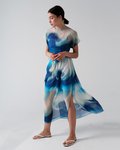 Платье из шелка с морским принтом