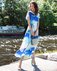 Платье из шелка с морским принтом www.EkaterinaSmolina.ru