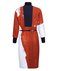 Платье-кимоно терракотового цвета из комбинированной ткани www.EkaterinaSmolina.ru