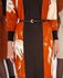 Платье-кимоно терракотового цвета из комбинированной ткани www.EkaterinaSmolina.ru