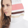 Платье из комбинированных тканей, с капюшоном, белое