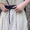Платье на молнии с пышной юбкой, принт "Треугольники"