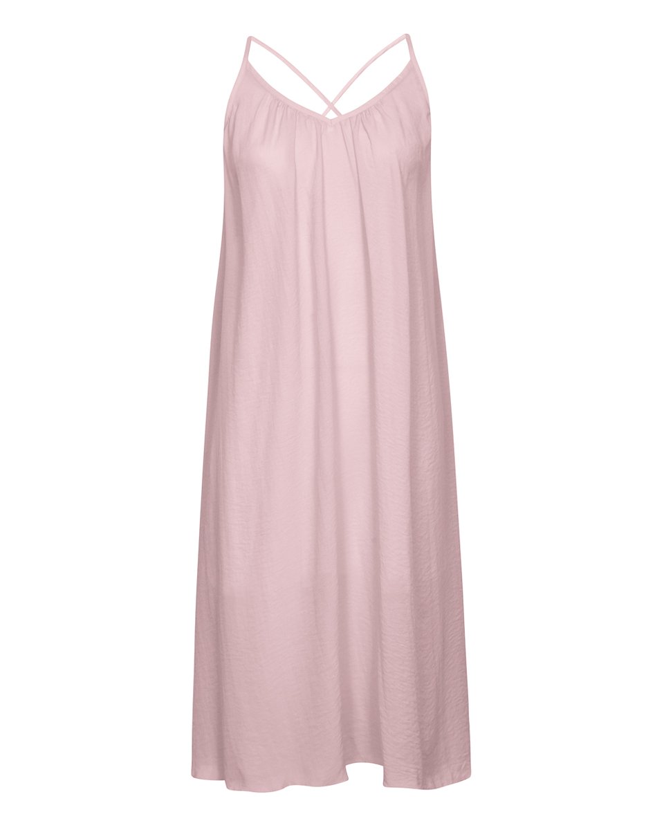 Платье розового цвета на бретелях с открытой спиной