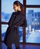 Платье-рубашка черного цвета со вставками из пайеток www.EkaterinaSmolina.ru