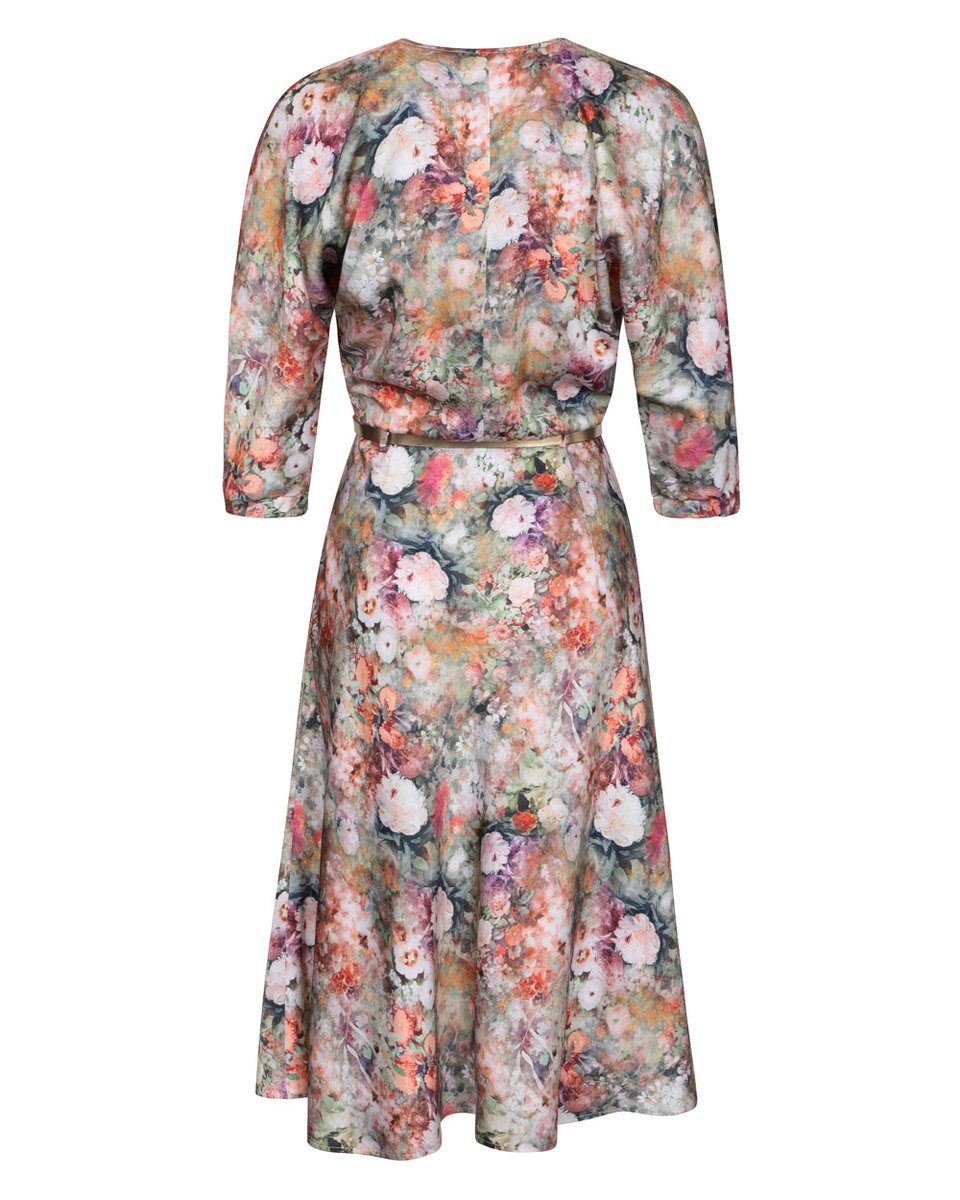 Платье с акварельным цветочным принтом
