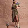 Платье с цветочным принтом и асимметричным низом