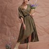 Платье с цветочным принтом и асимметричным низом