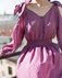 Платье цвета фуксии с фигурными вырезами на плечах www.EkaterinaSmolina.ru