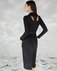 Платье с лацканами из фактурной ткани черного цвета www.EkaterinaSmolina.ru