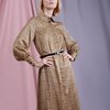 Платье с принтом "леопард"