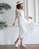 Платье с юбкой-гофре, белого цвета www.EkaterinaSmolina.ru
