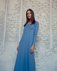 Трикотажное платье голубого цвета длины миди www.EkaterinaSmolina.ru