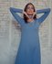 Трикотажное платье голубого цвета длины миди www.EkaterinaSmolina.ru