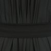 Черное трикотажное платье с драпировкой из шифона