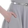 Платье трикотажное с рукавом три четверти и юбкой-солнце, серое