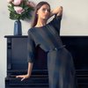 Длинное шерстяное платье в клетку