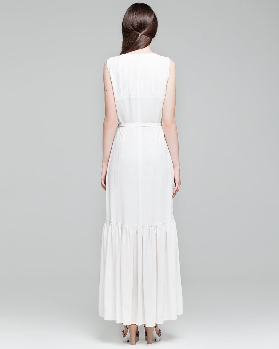 Белое платье в пол