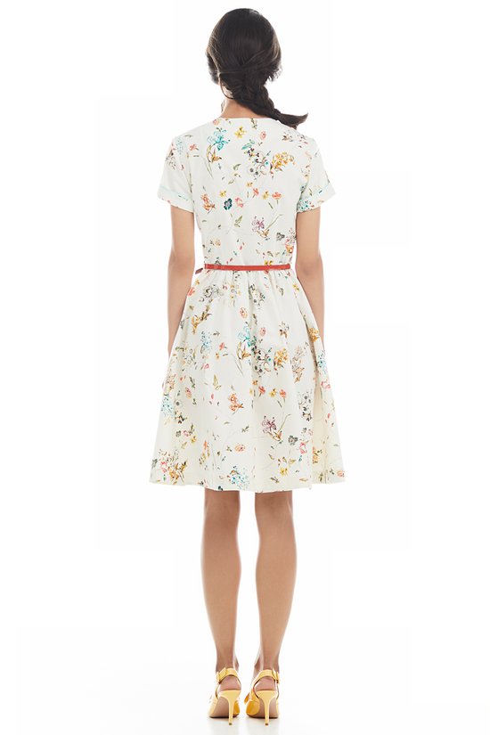 Платье из хлопка с цветочным рисунком