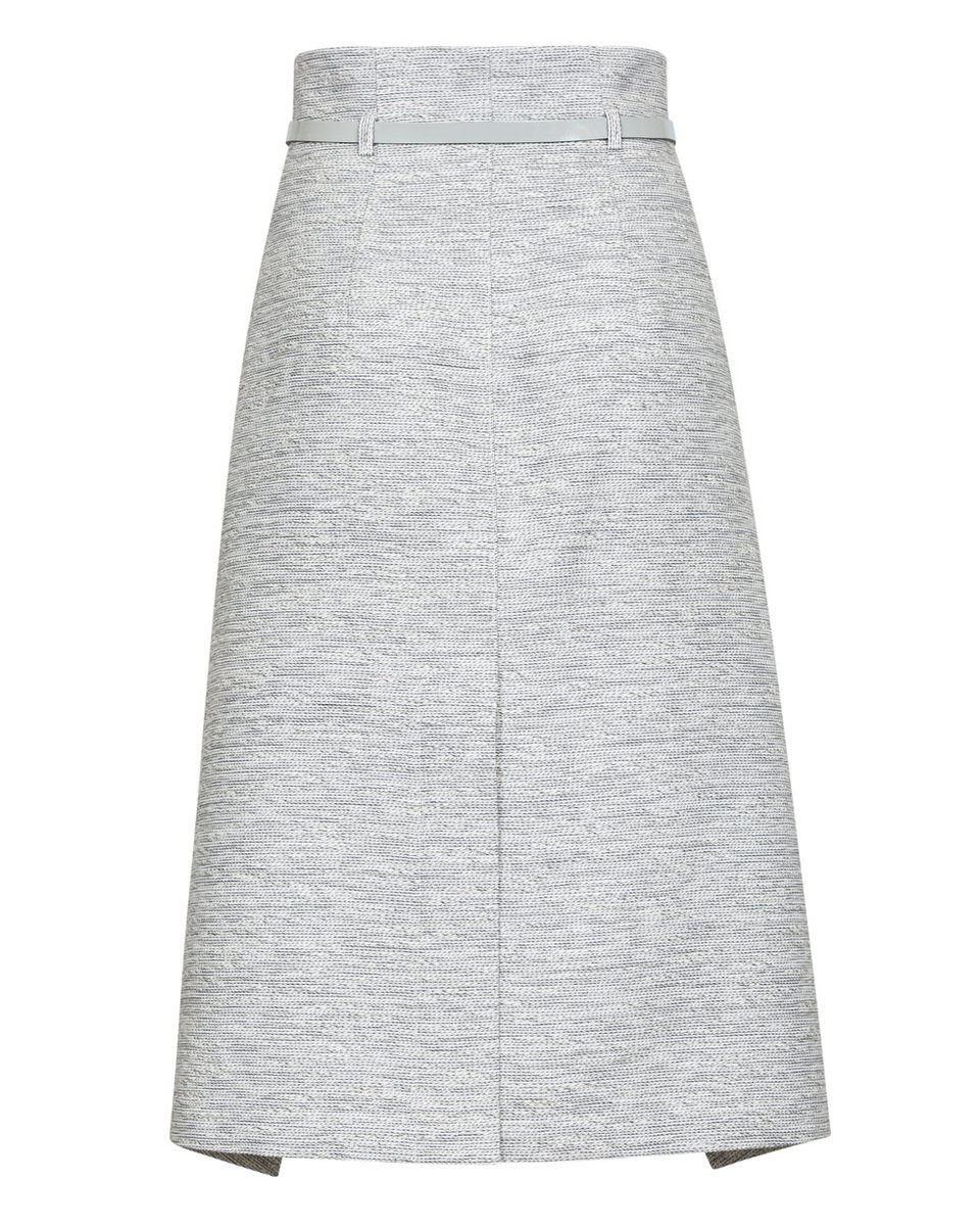 Комплект шорты и юбка с запахом бело-серого цвета