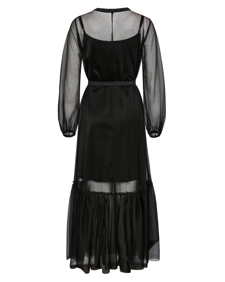 Туника черного цвета с базовым платьем