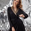 Туника двусторонняя черная с золотом из фактурной ткани
